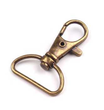 Karabiner Altmessing - 25 mm